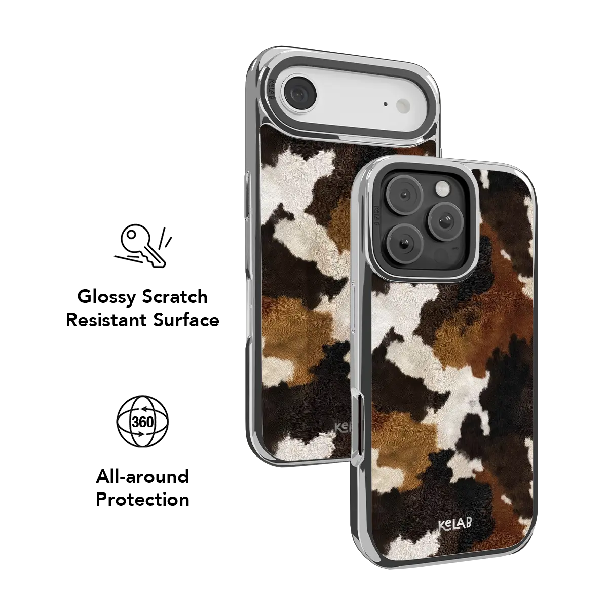 Cattle Drive | Brown and Black Cow Print Phone Case