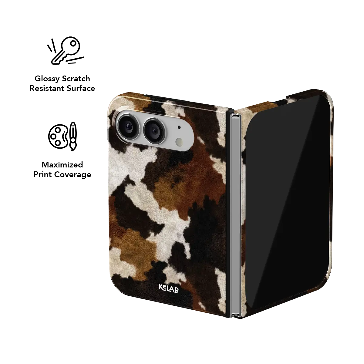Cattle Drive | Brown and Black Cow Print Phone Case