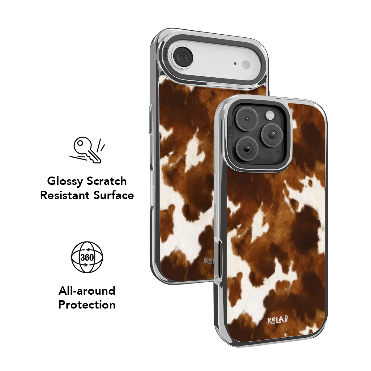 Milk & Mahogany | Brown Cow Print Phone Case
