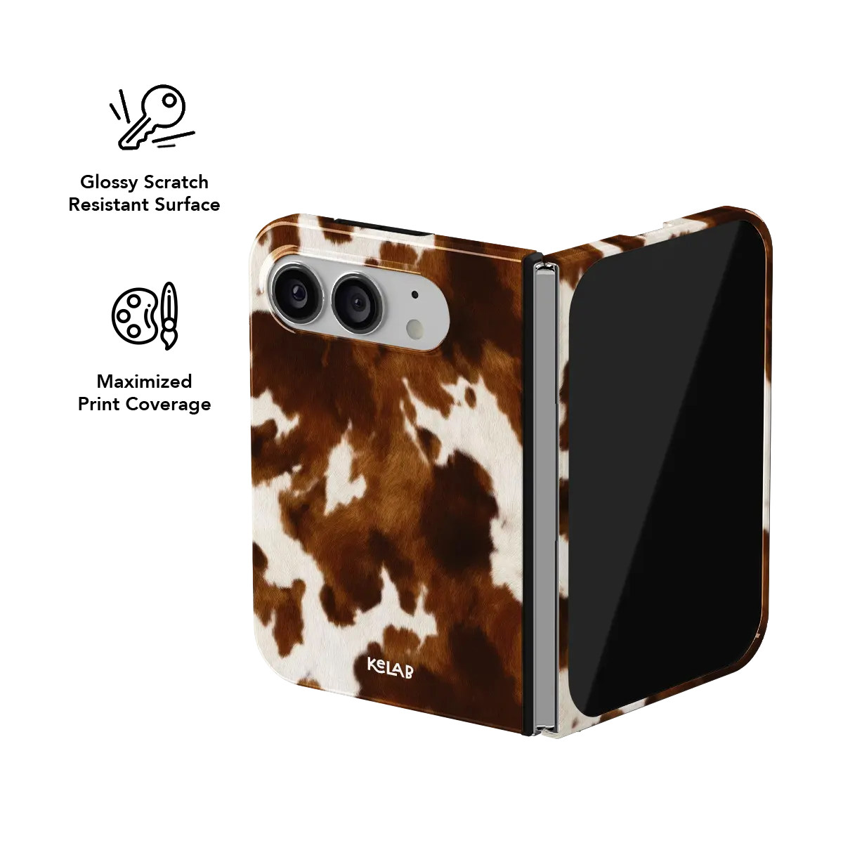 Milk & Mahogany | Brown Cow Print Phone Case
