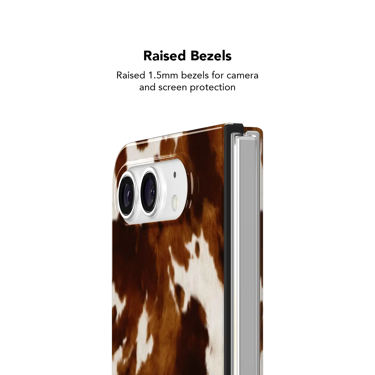 Milk & Mahogany | Brown Cow Print Phone Case