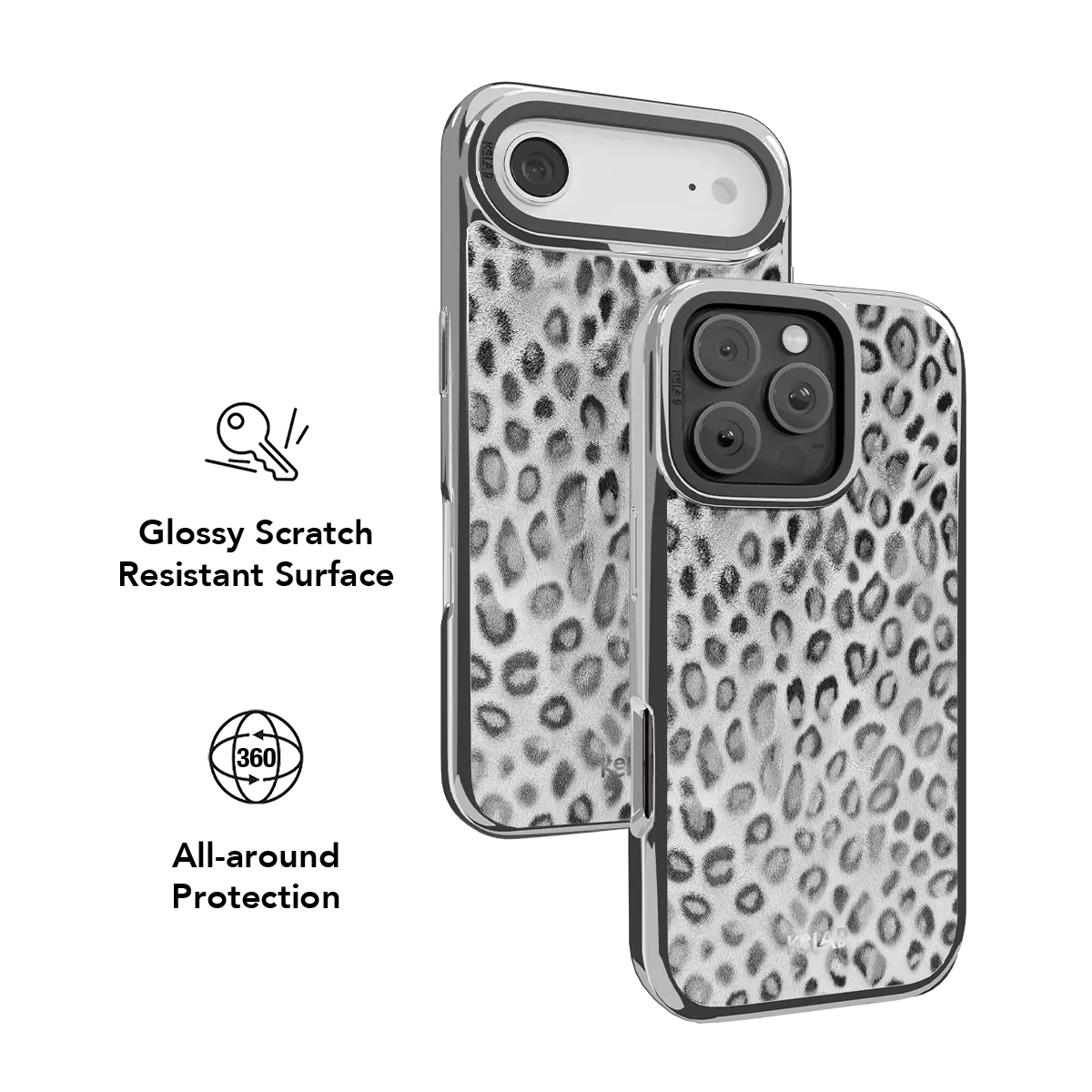 Platinum Predator | Silver Cheetah Print Phone Case