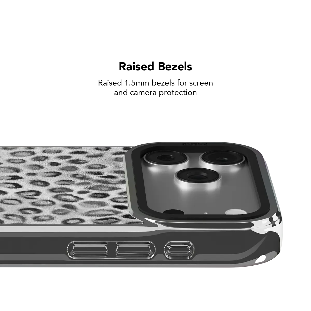 Platinum Predator | Silver Cheetah Print Phone Case
