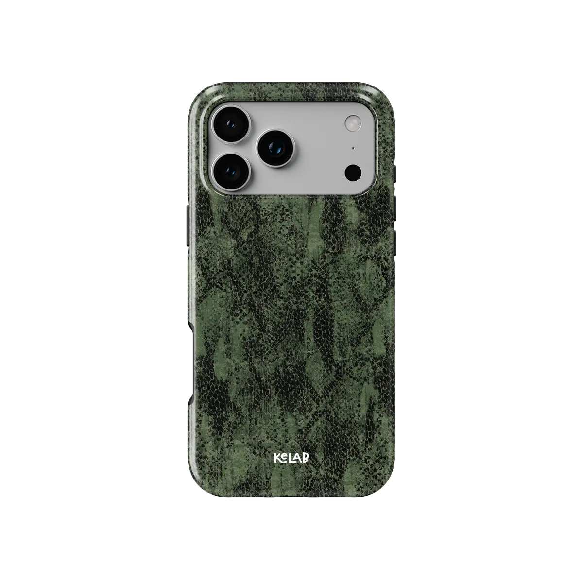 Emerald Python | Textured Olive Snakeskin Phone Case