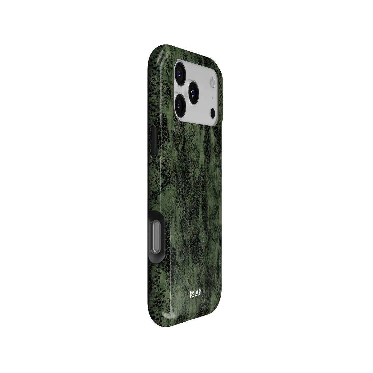 Emerald Python | Textured Olive Snakeskin Phone Case