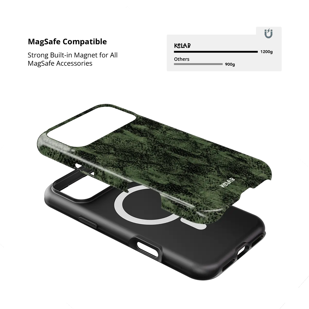 Emerald Python | Textured Olive Snakeskin Phone Case
