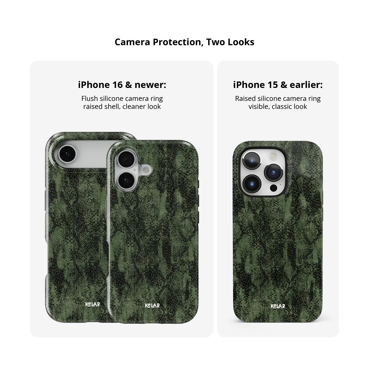 Emerald Python | Textured Olive Snakeskin Phone Case