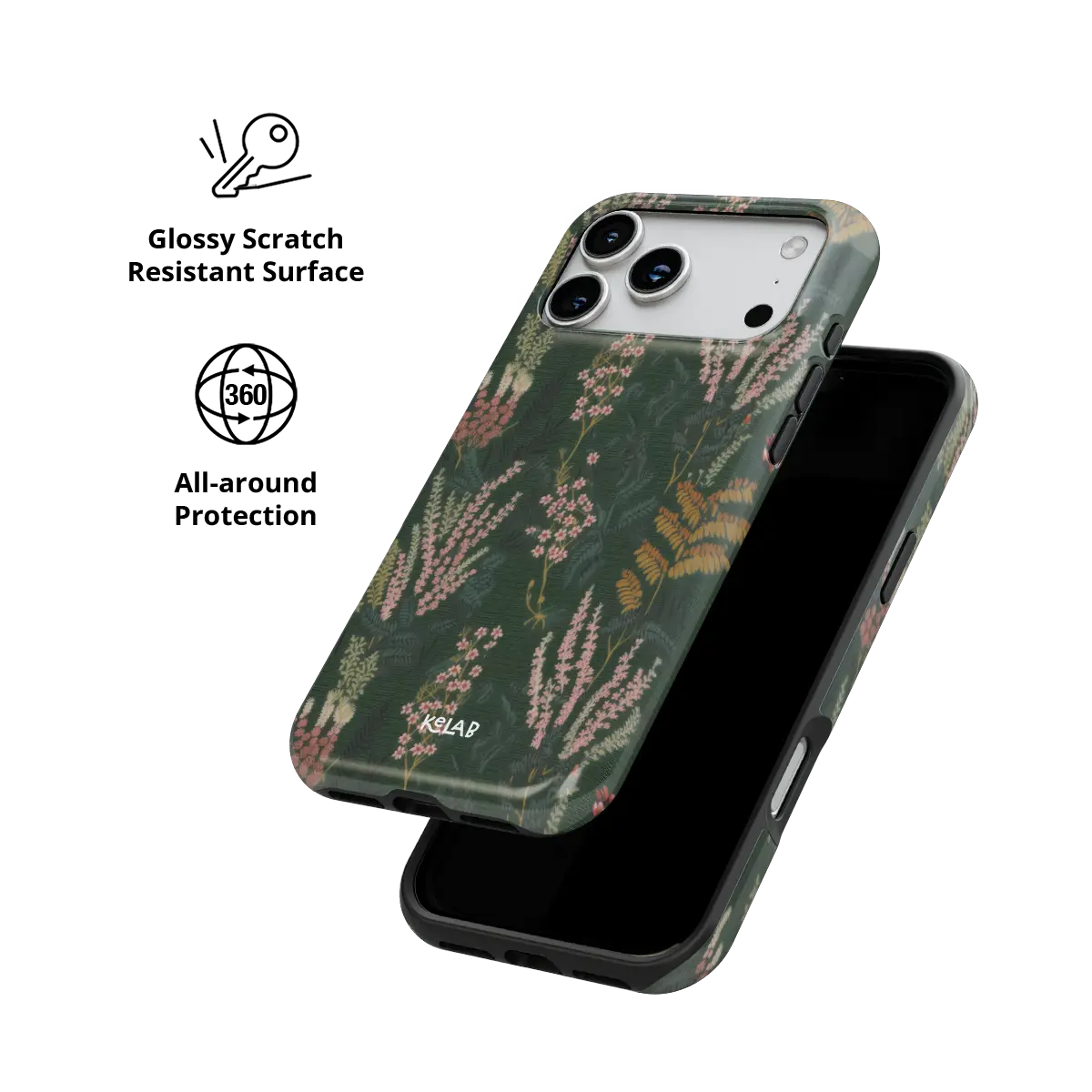 Heather & Hearth | Dark Academia Floral Phone Case