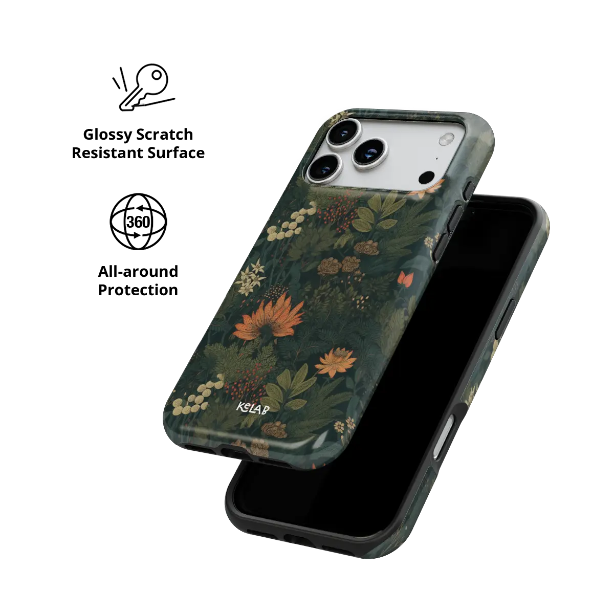 Elderberry Enchantment | Dark Academia Floral Phone Case