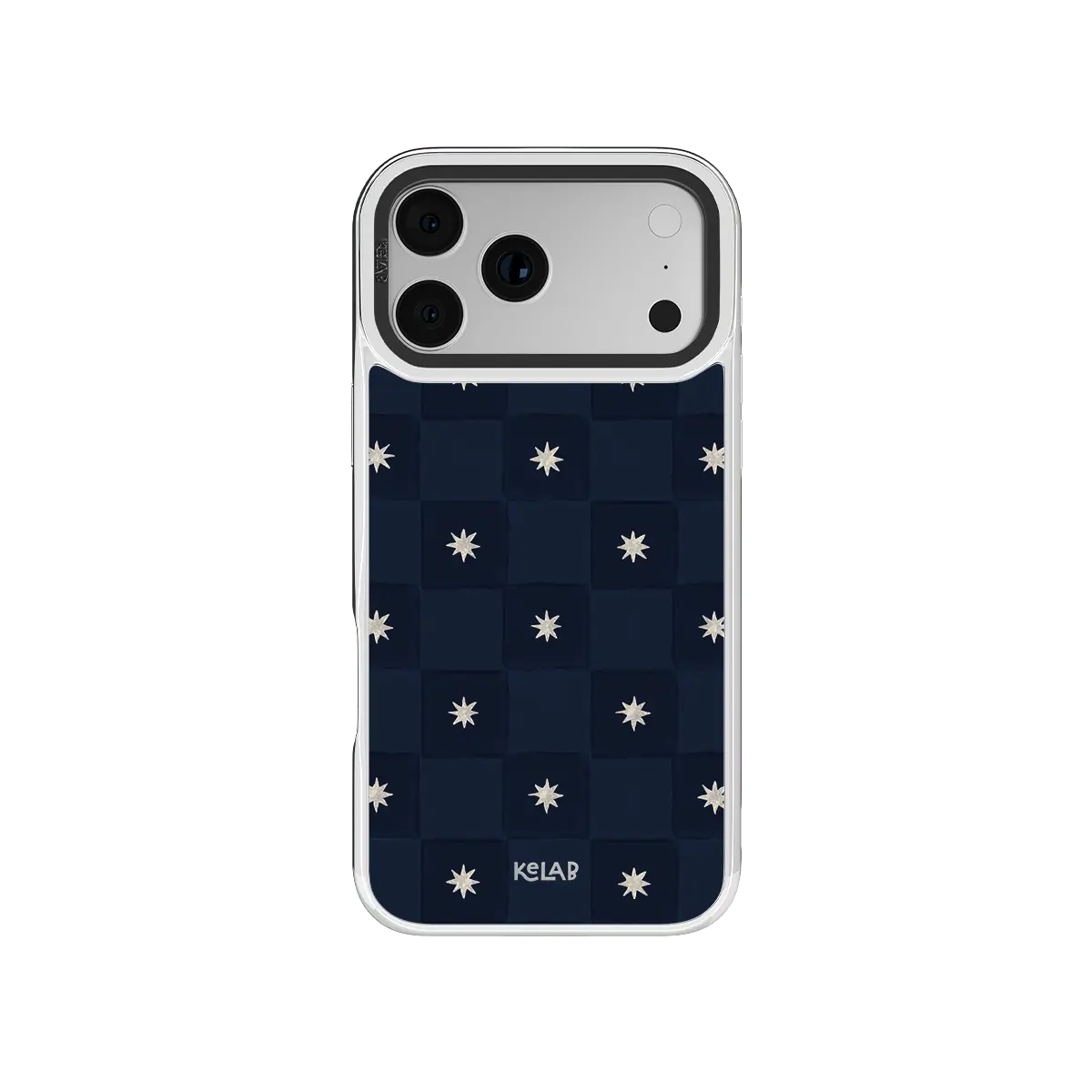 Celestial Check | Navy Checkered Phone Case
