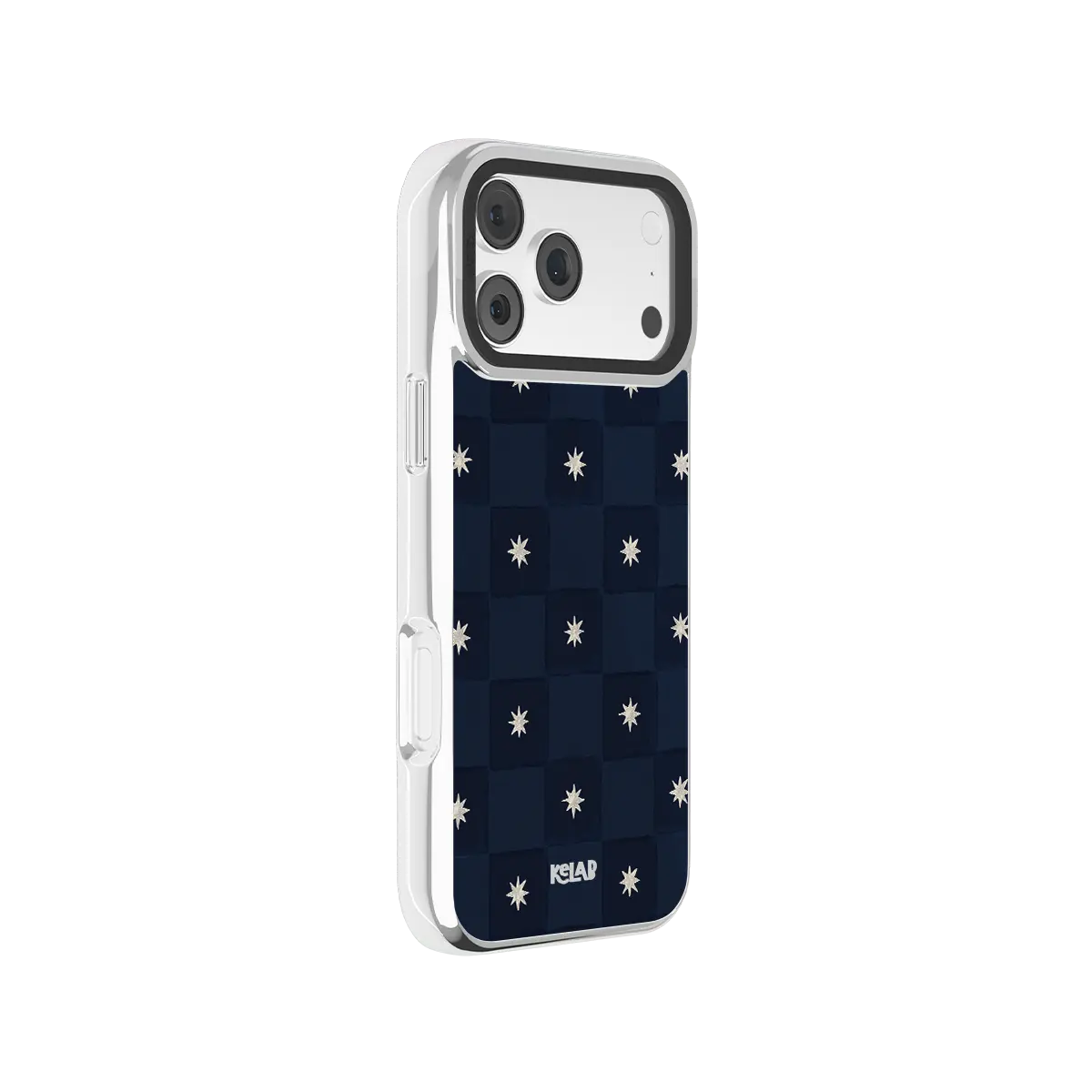 Celestial Check | Navy Checkered Phone Case