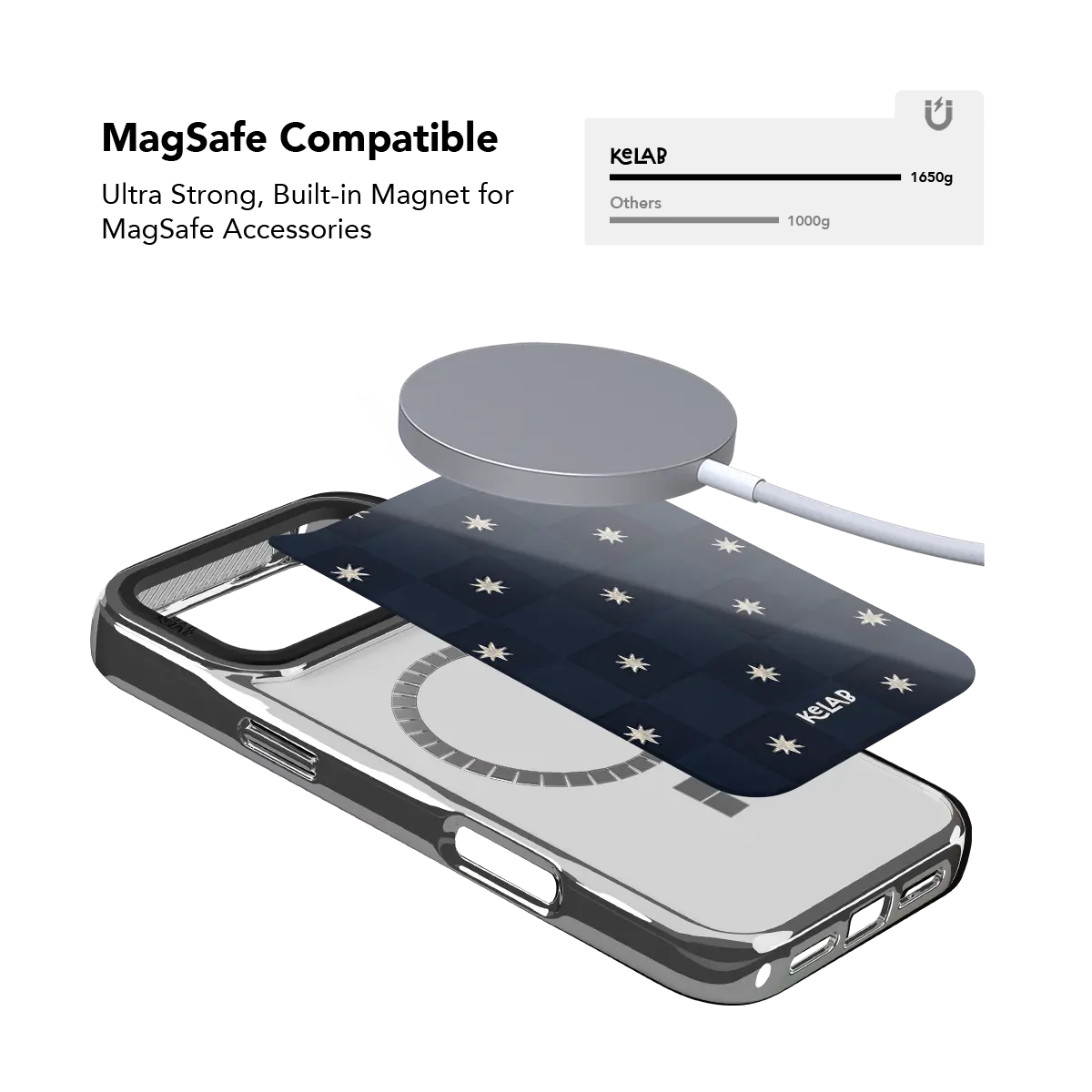 Celestial Check | Navy Checkered Phone Case