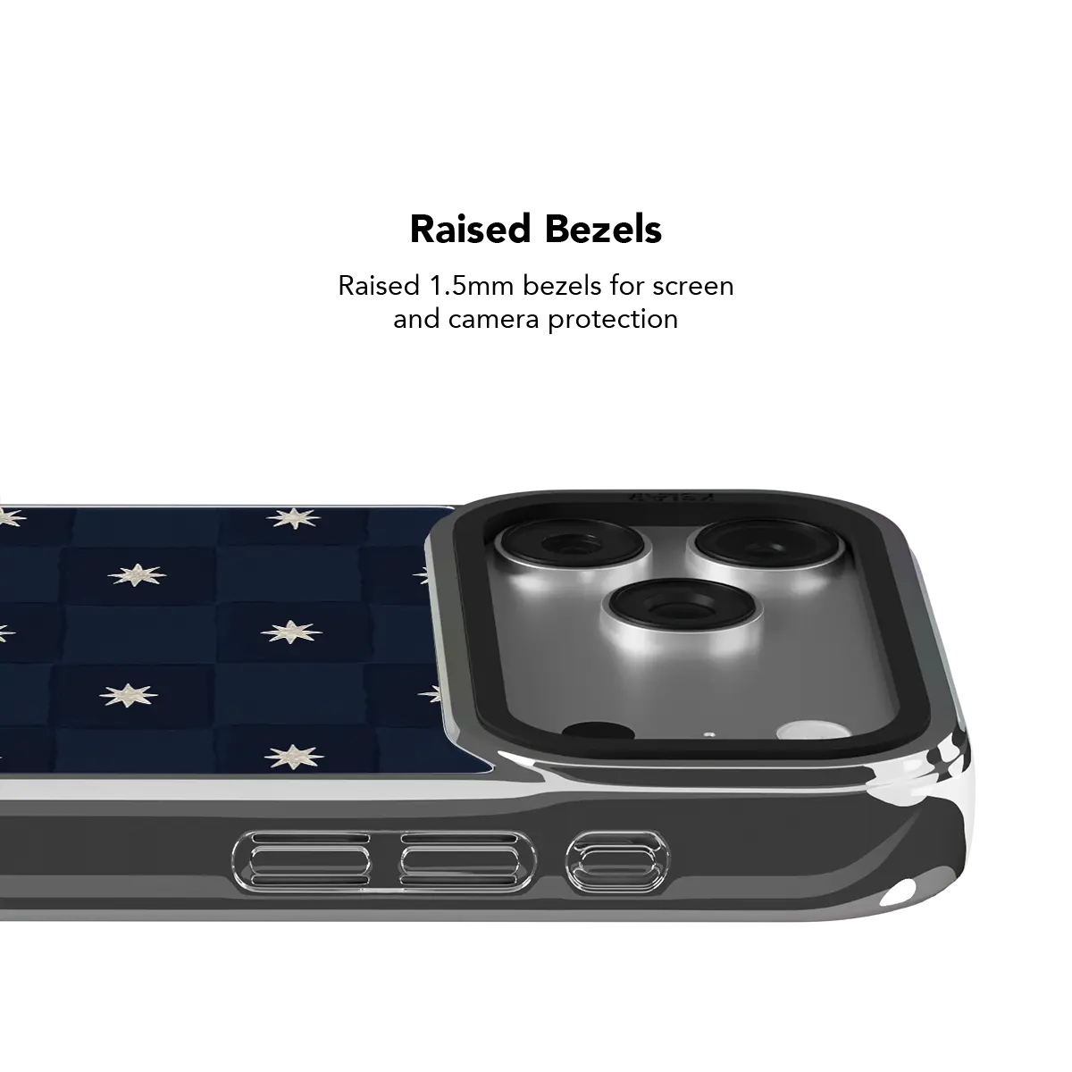 Celestial Check | Navy Checkered Phone Case