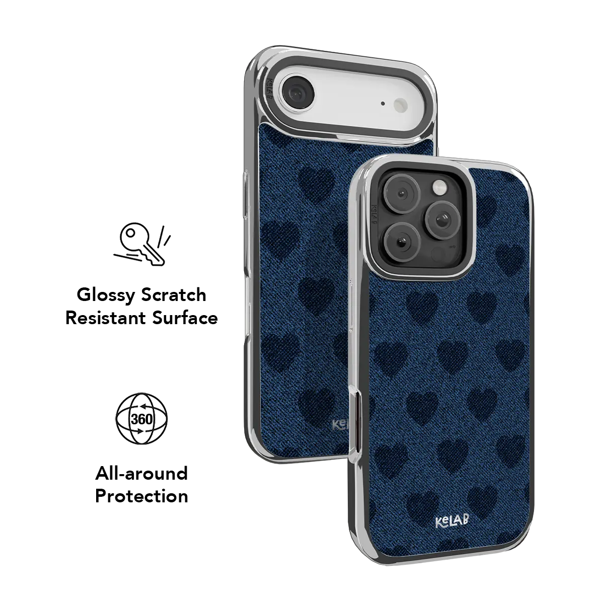 Indigo Crush | Denim Heart Y2K Phone Case