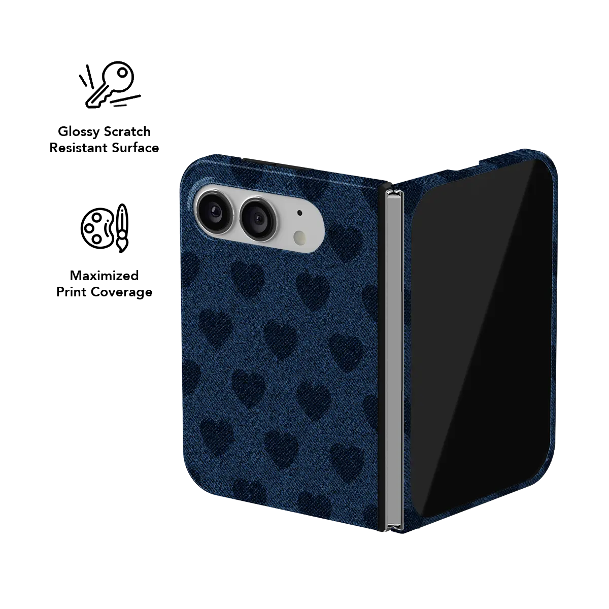 Indigo Crush | Denim Heart Y2K Phone Case