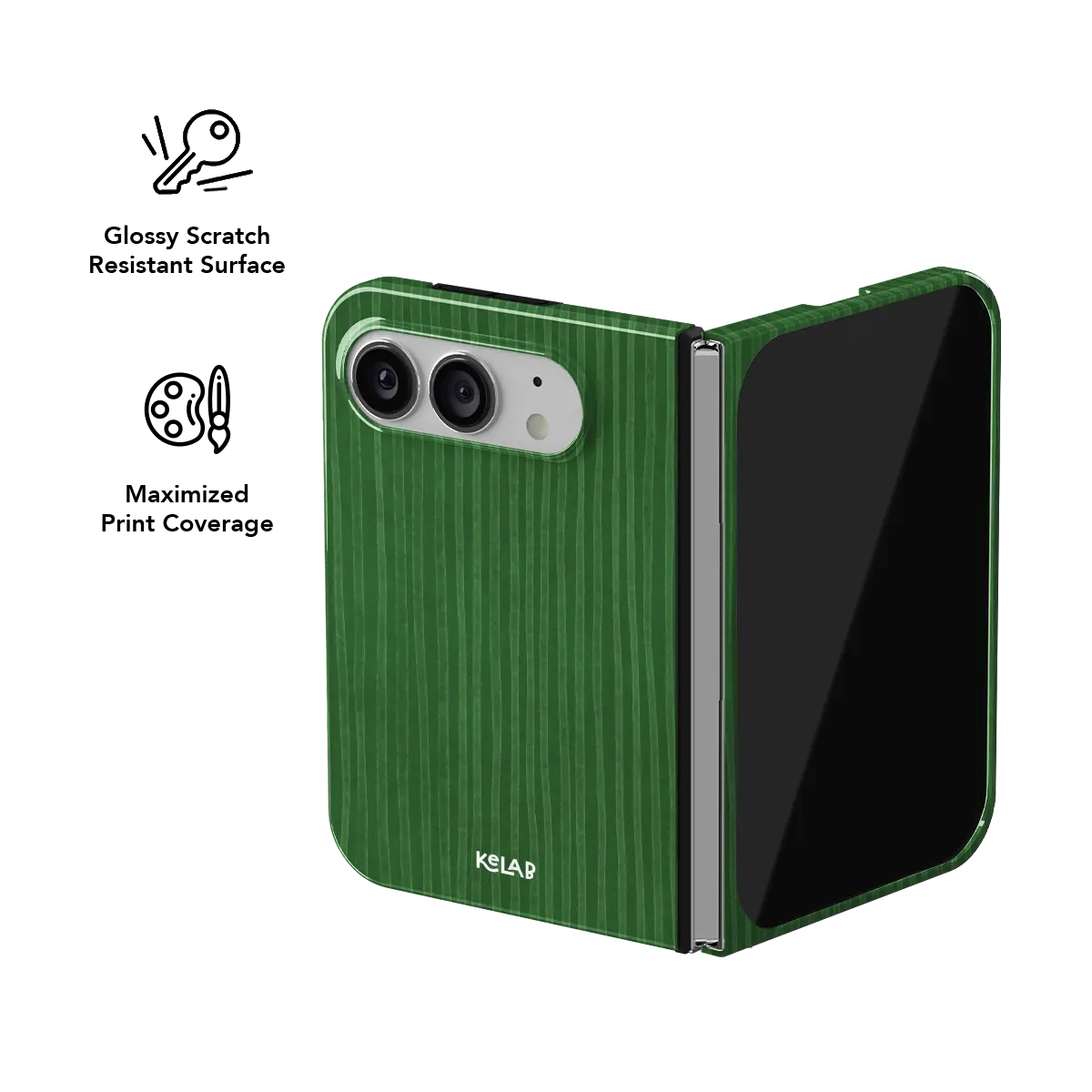Emerald Drip | Green Stripe Pattern Phone Case