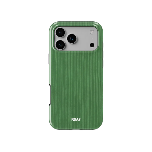 Emerald Drip | Green Stripe Pattern Phone Case