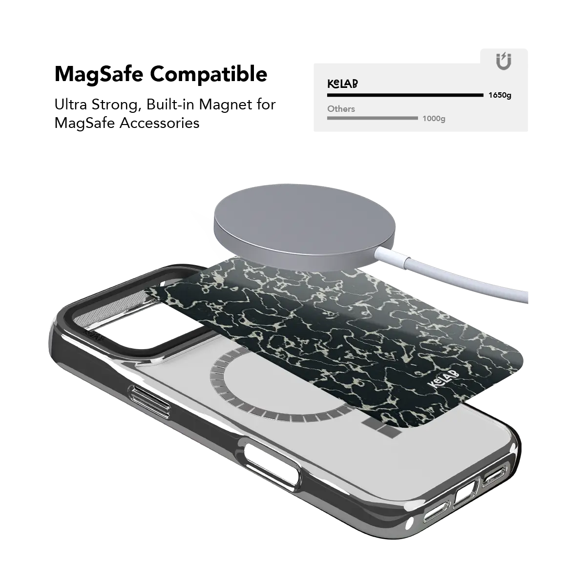 Obsidian Vein | Abstract Black Marble Phone Case