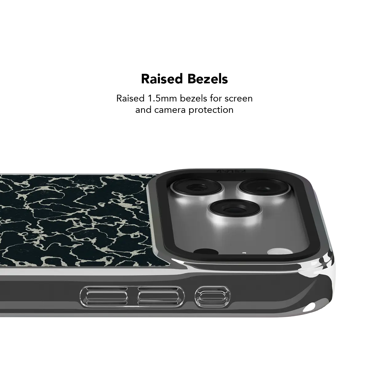 Obsidian Vein | Abstract Black Marble Phone Case