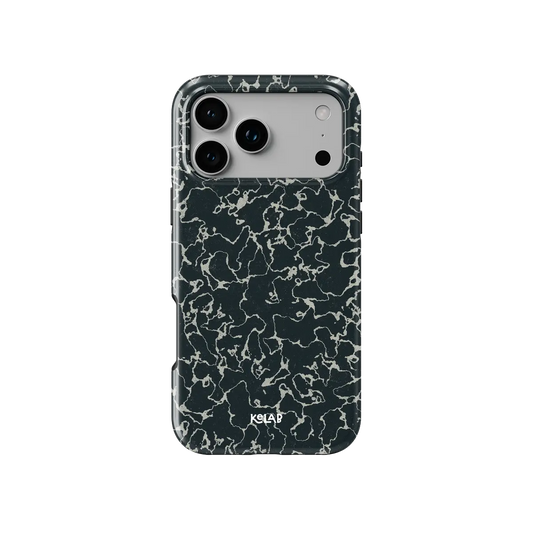 Obsidian Vein | Abstract Black Marble Phone Case
