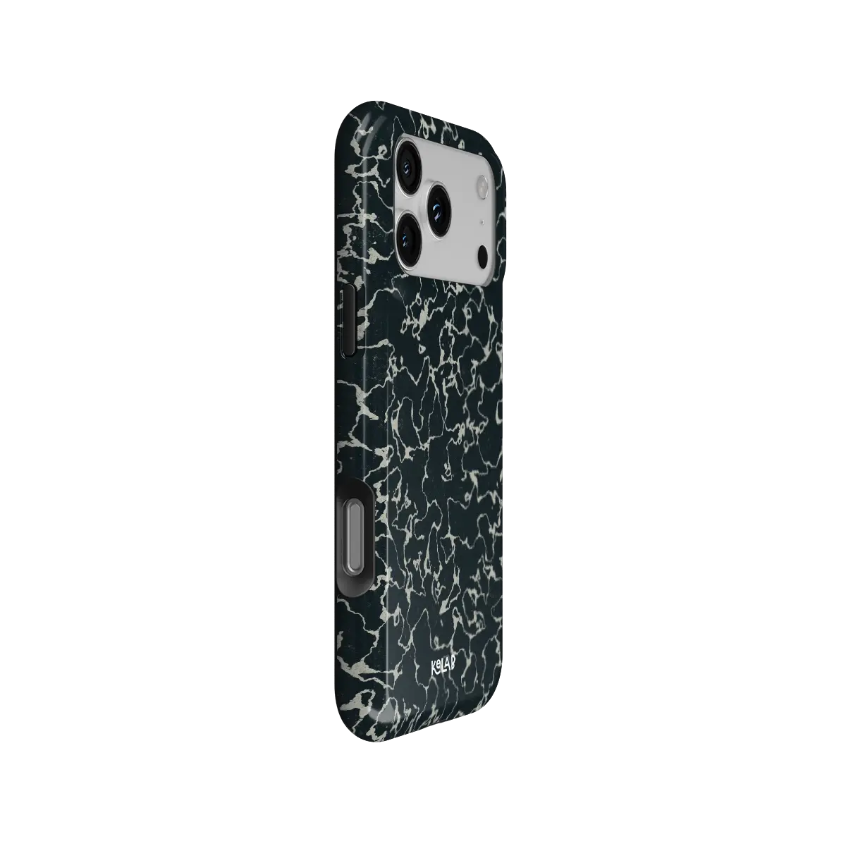 Obsidian Vein | Abstract Black Marble Phone Case