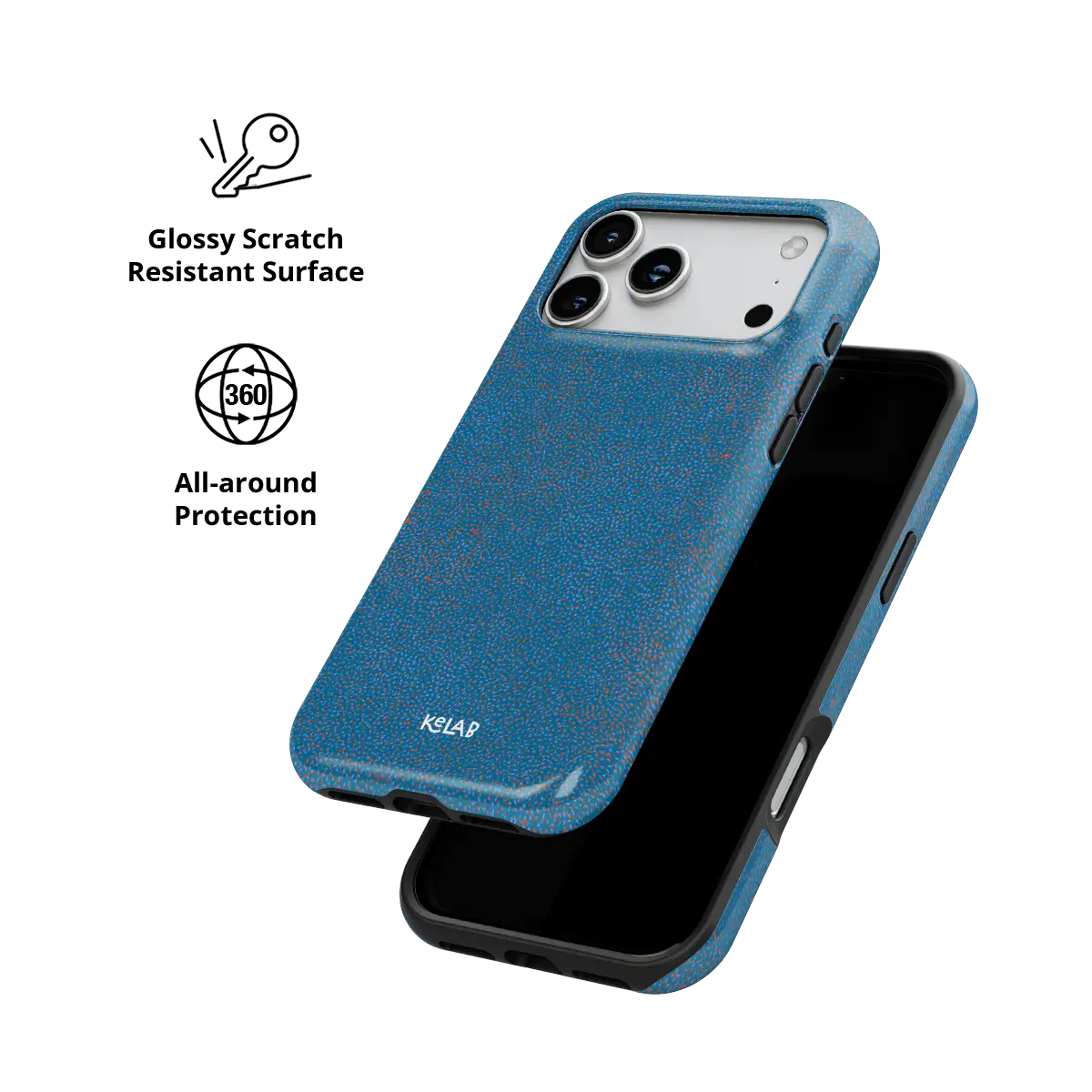 Digital Grain | Blue Micro Dotted Phone Case