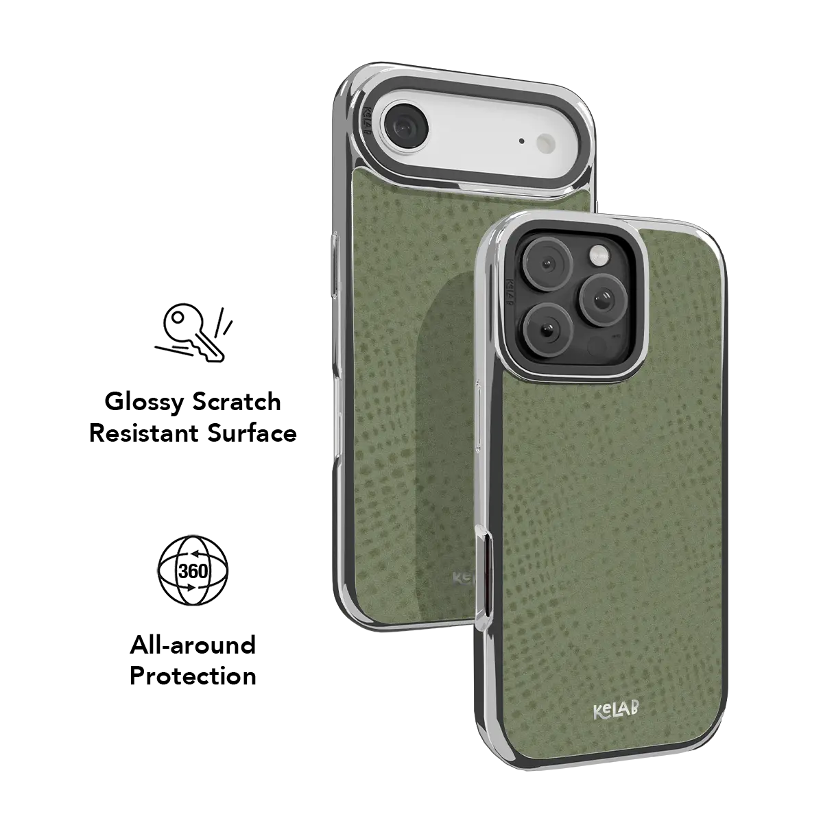 Sage Silk | Green Pebbled Texture Phone Case