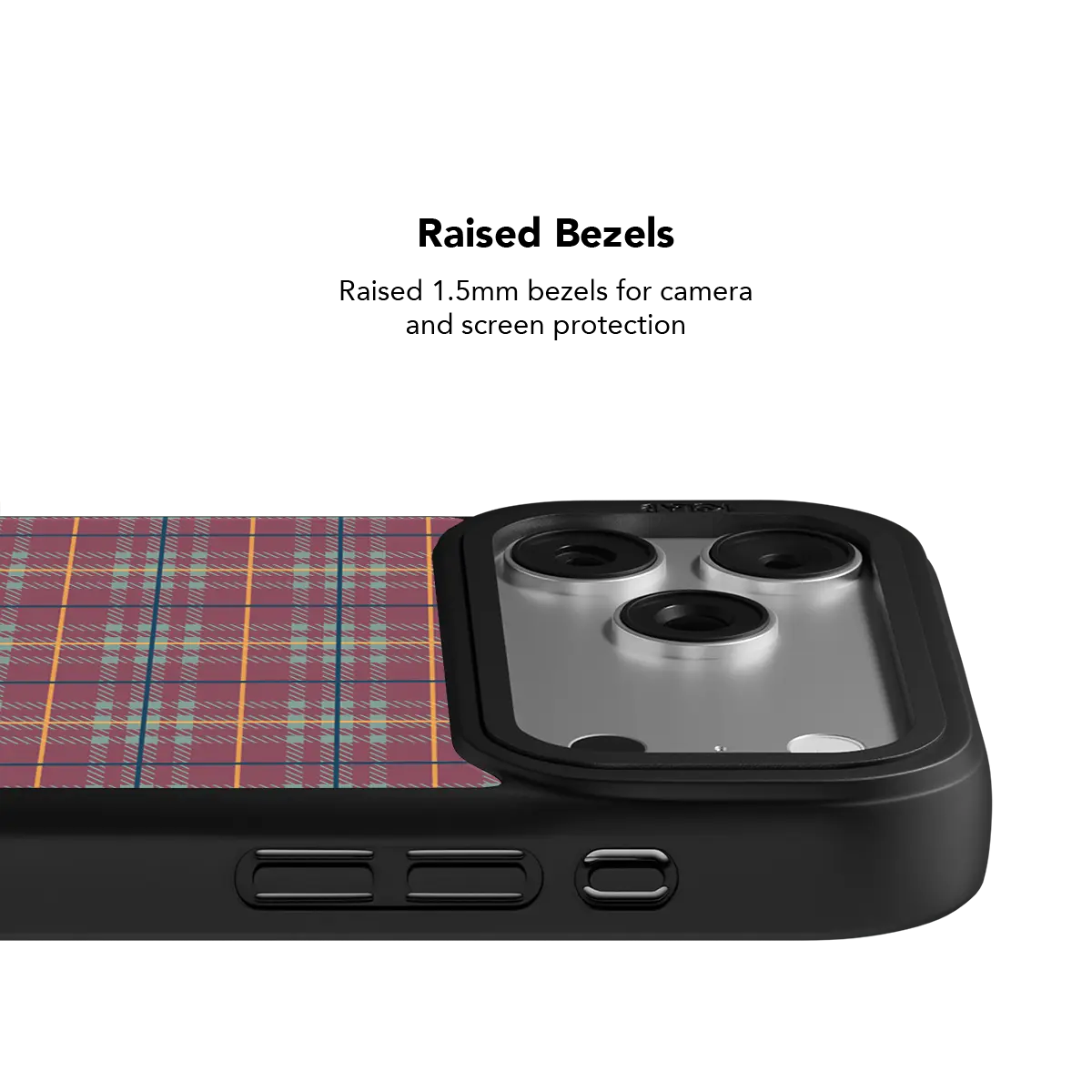 Mullberry Hue | Mauve and Teal Plaid Phone Case