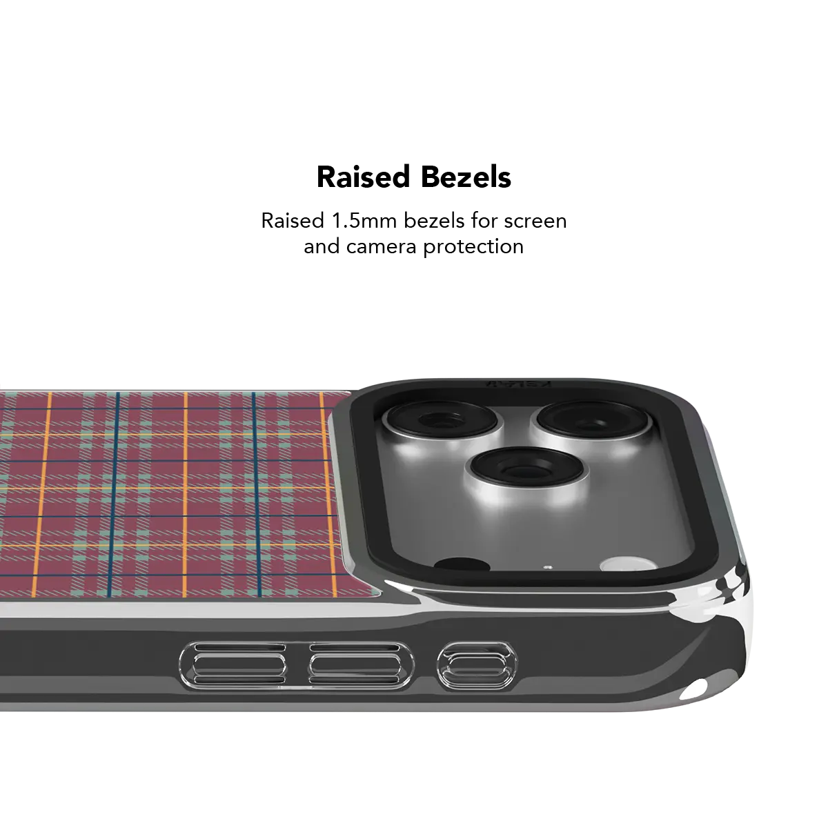 Mullberry Hue | Mauve and Teal Plaid Phone Case