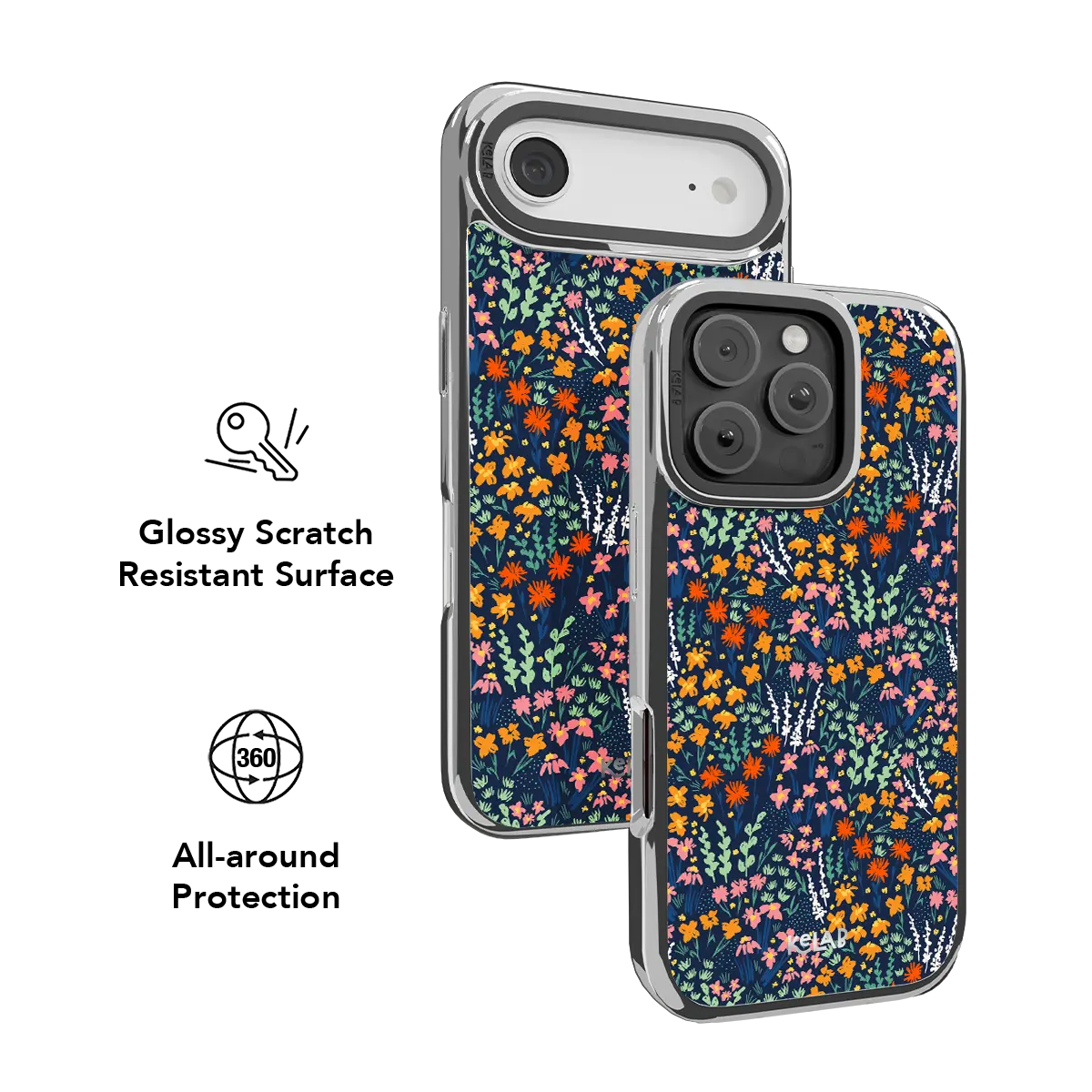 Midnight Meadow | Vibrant Wildflower Navy Phone Case
