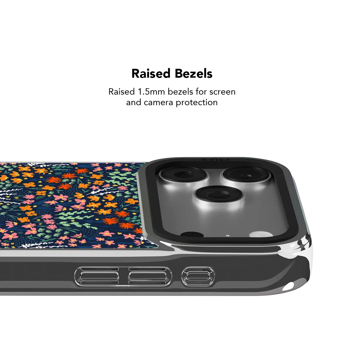 Midnight Meadow | Vibrant Wildflower Navy Phone Case