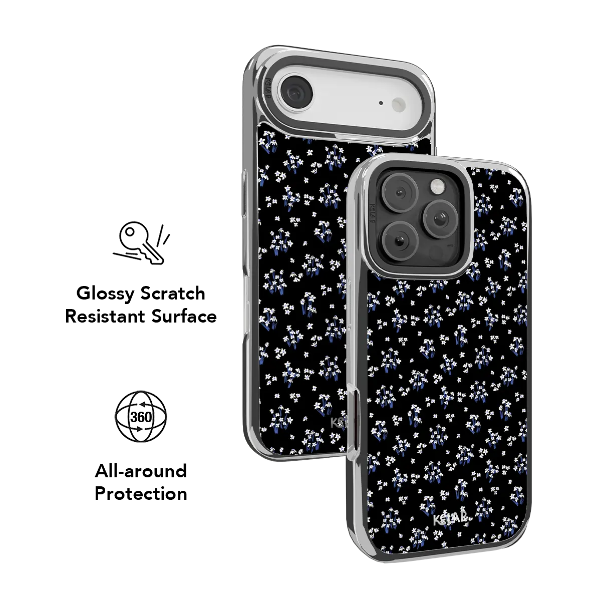 Inkwell Lily | Minimalist Black Floral Phone Case