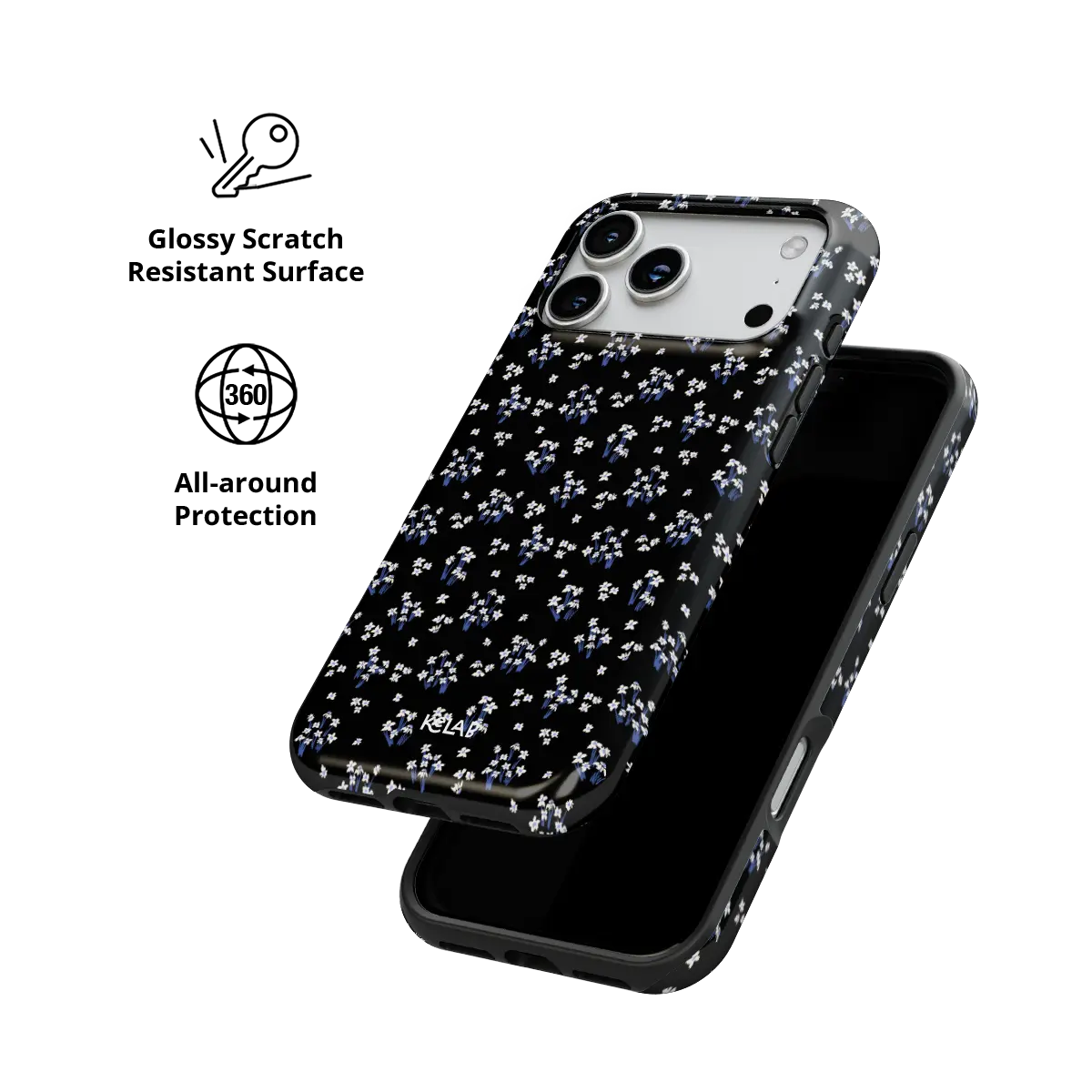 Inkwell Lily | Minimalist Black Floral Phone Case