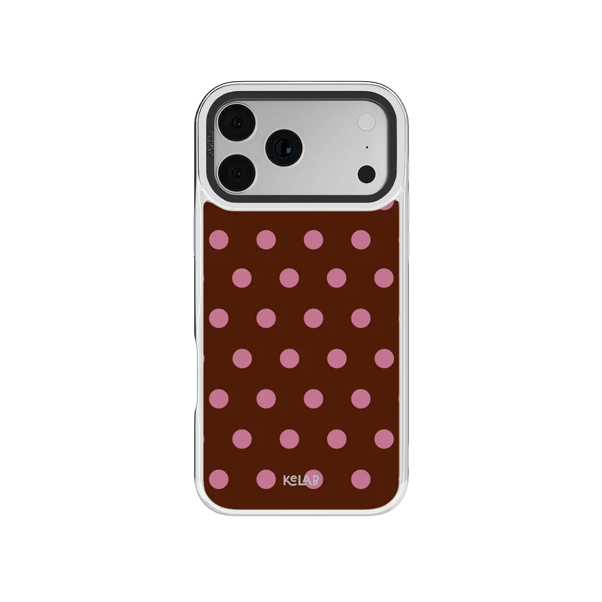 Velvet Pop | Brown Pink Polka Dot Phone Case