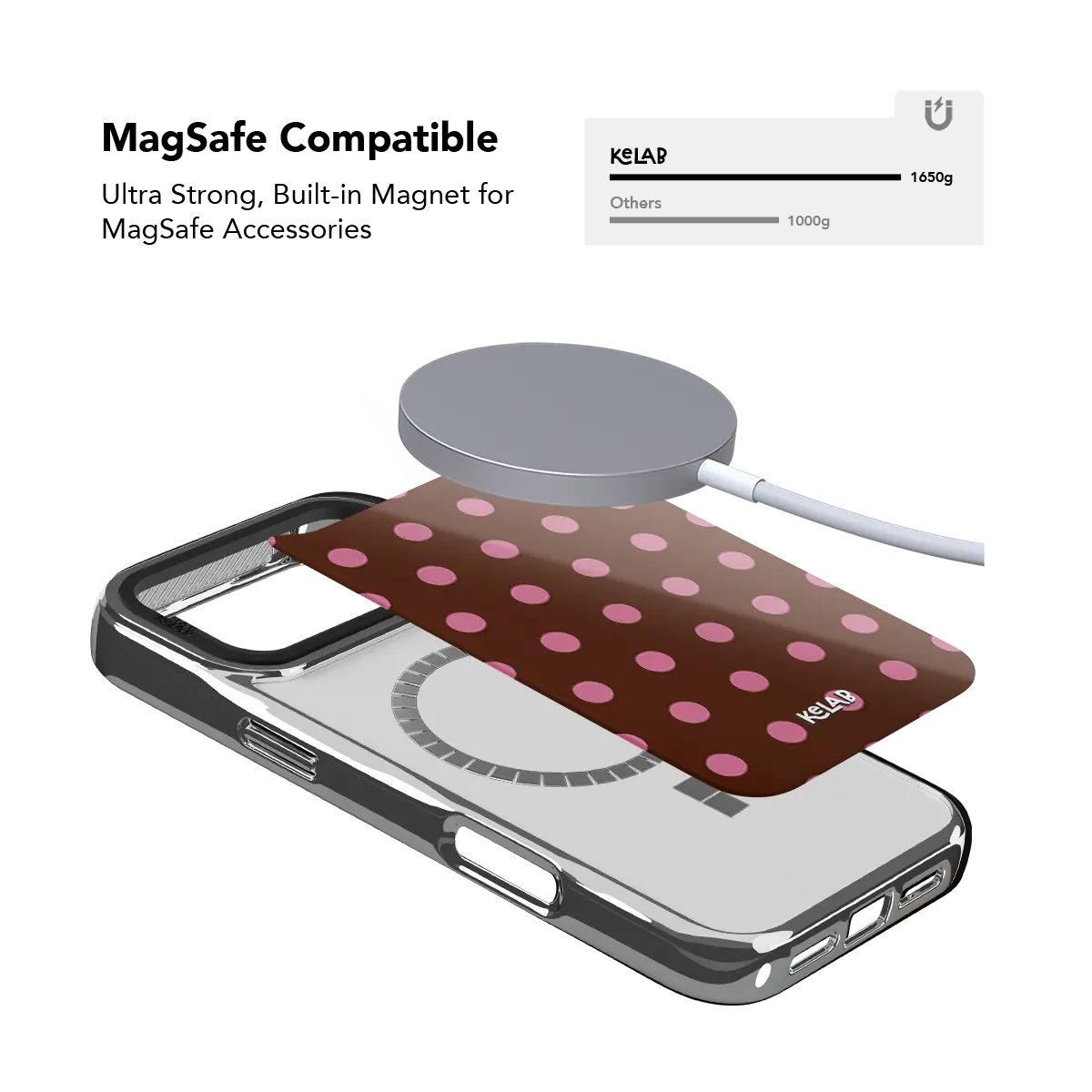 Velvet Pop | Brown Pink Polka Dot Phone Case