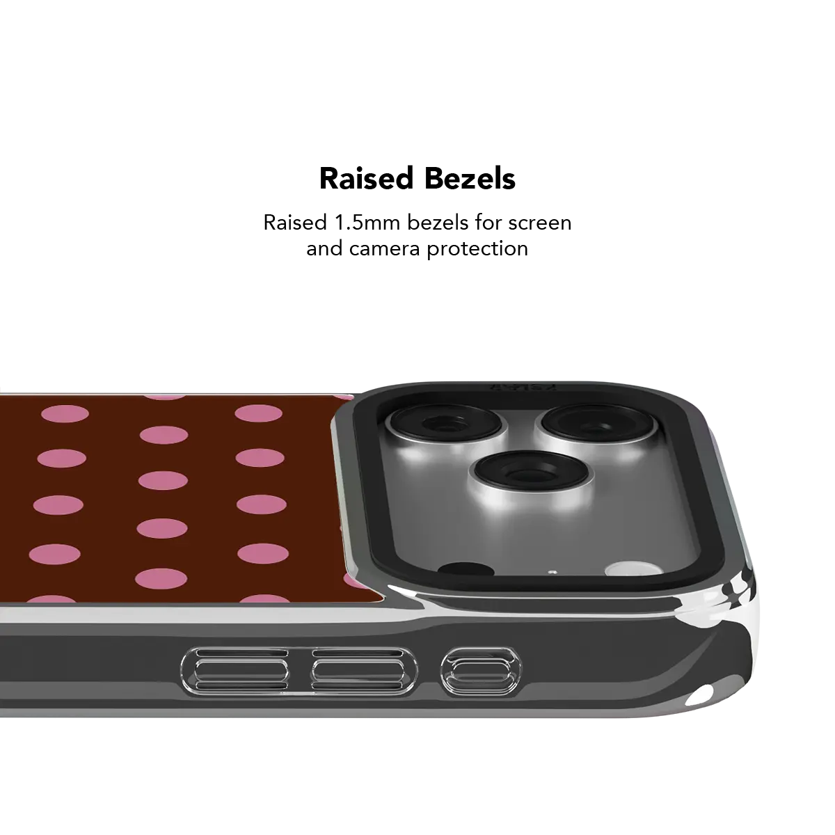 Velvet Pop | Brown Pink Polka Dot Phone Case