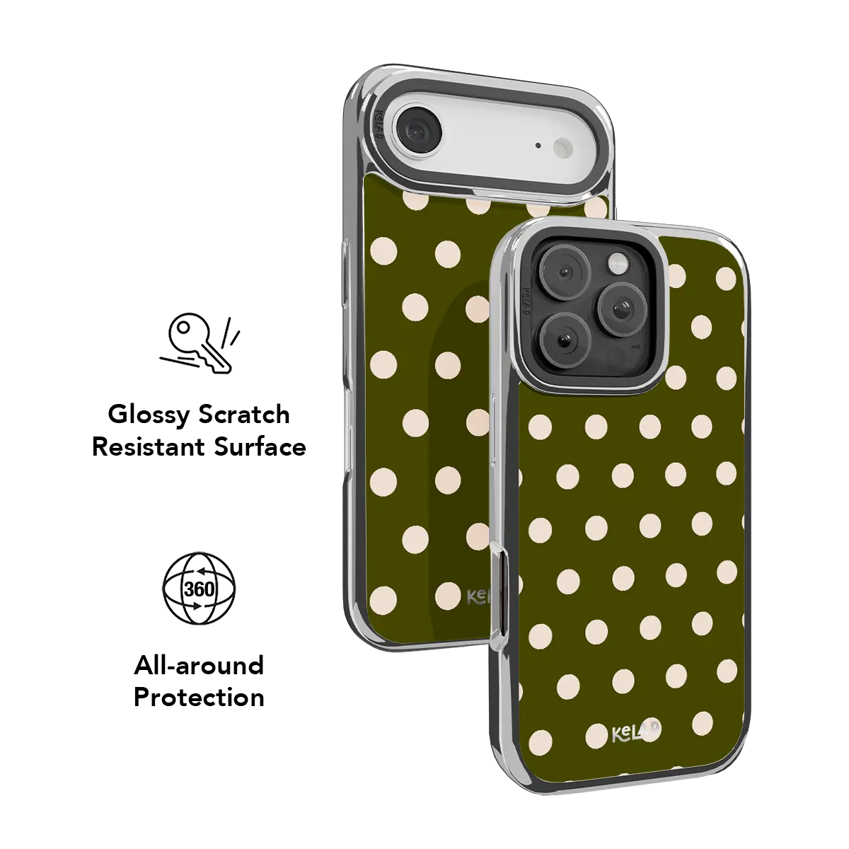 Urban Sage | Olive Polka Dot Phone Case