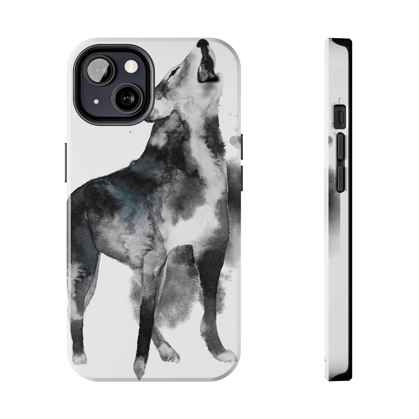 Black and White Dog Printed Tough Phone Cases