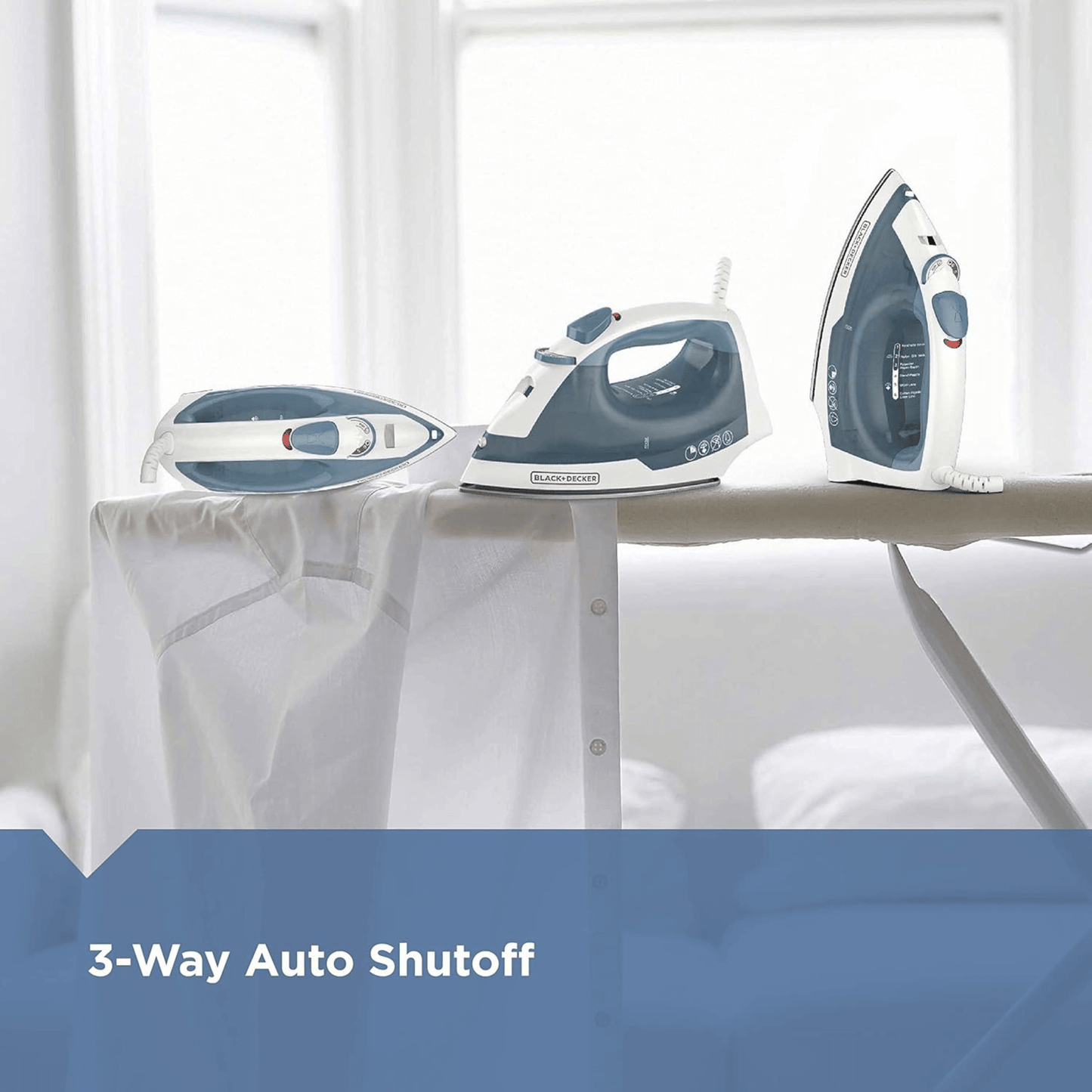 Black & Decker Easy Steam Compact Lightweight Iron - REFURBISHED