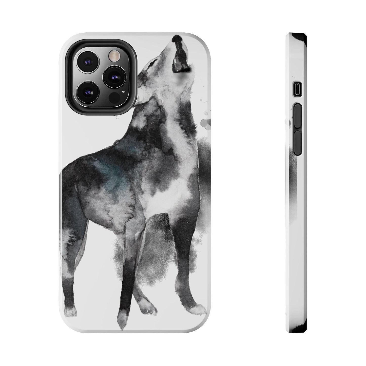 Black and White Dog Printed Tough Phone Cases