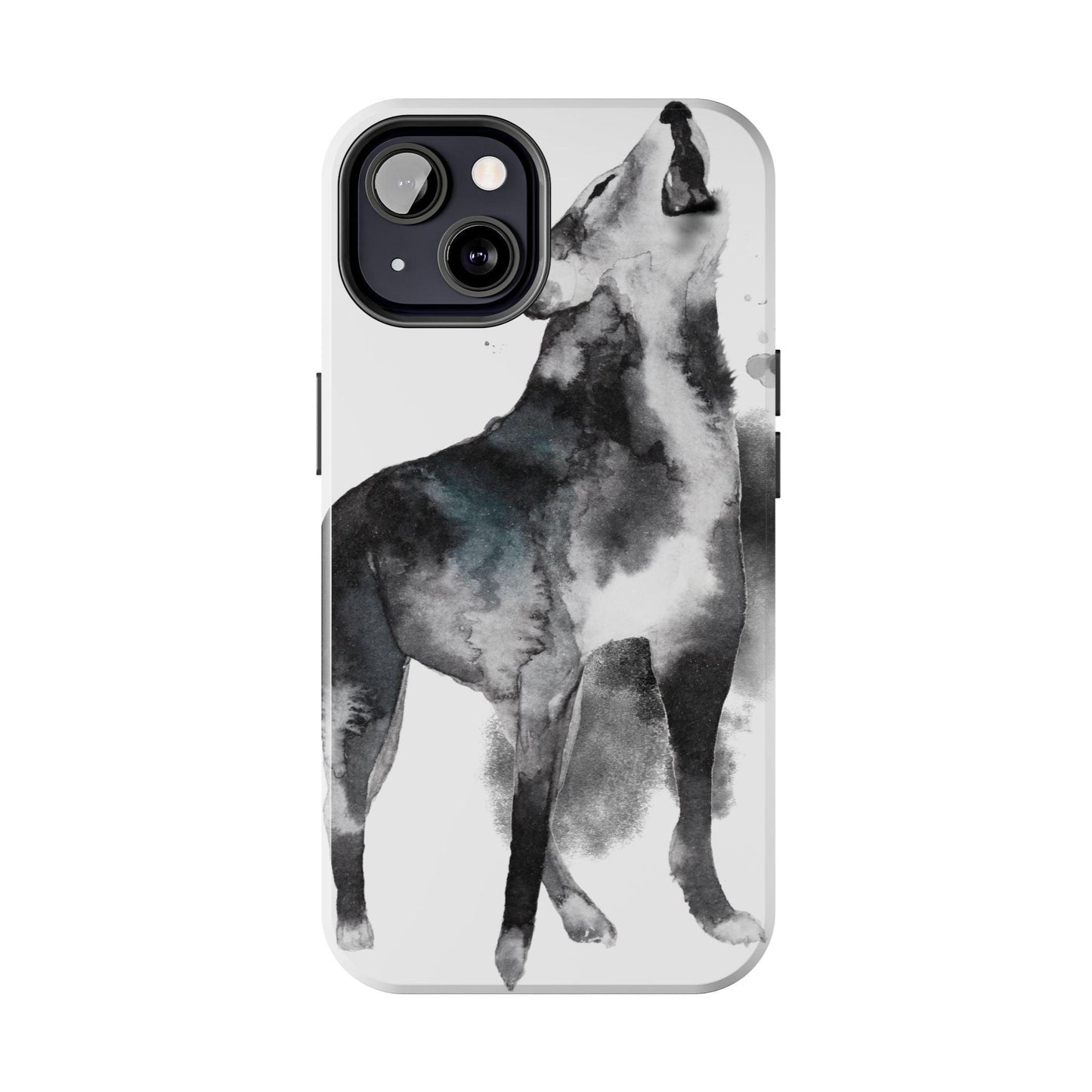 Black and White Dog Printed Tough Phone Cases