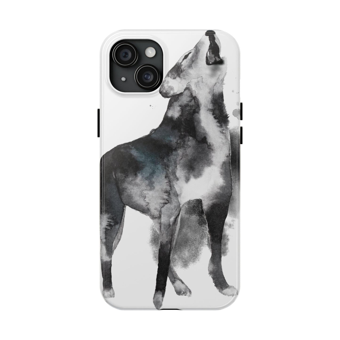 Black and White Dog Printed Tough Phone Cases