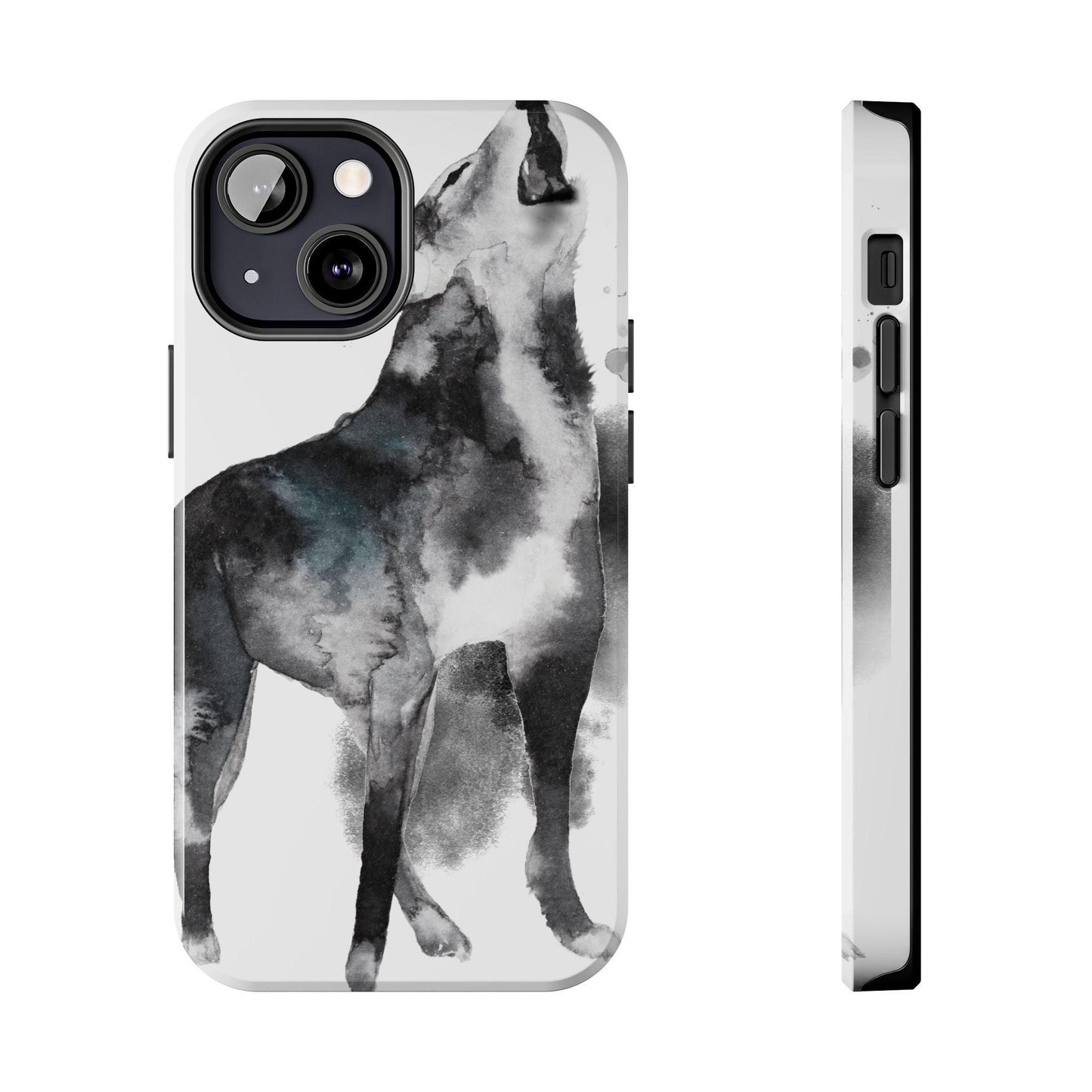 Black and White Dog Printed Tough Phone Cases