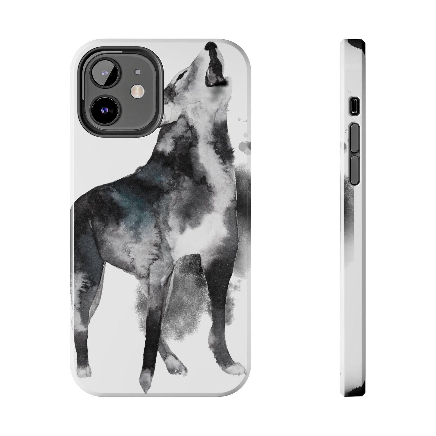 Black and White Dog Printed Tough Phone Cases