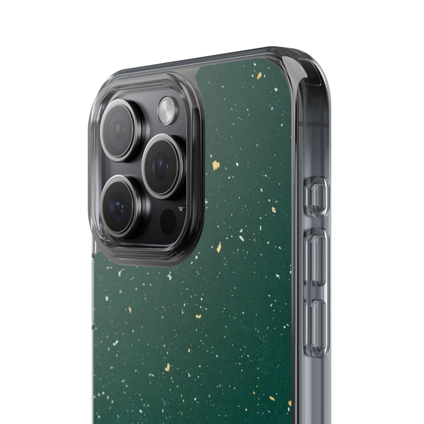 Clear Cases Green with Glitter