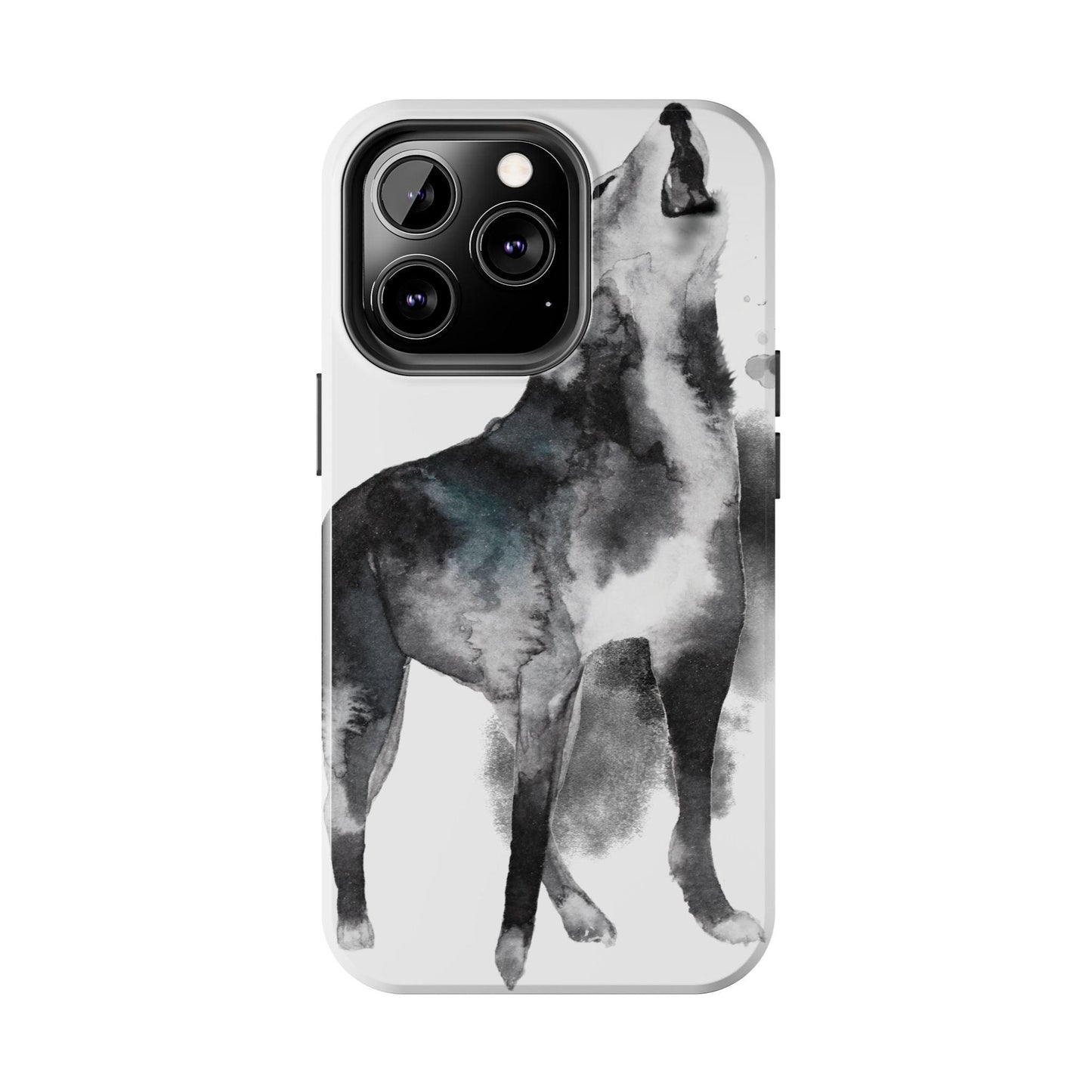 Black and White Dog Printed Tough Phone Cases
