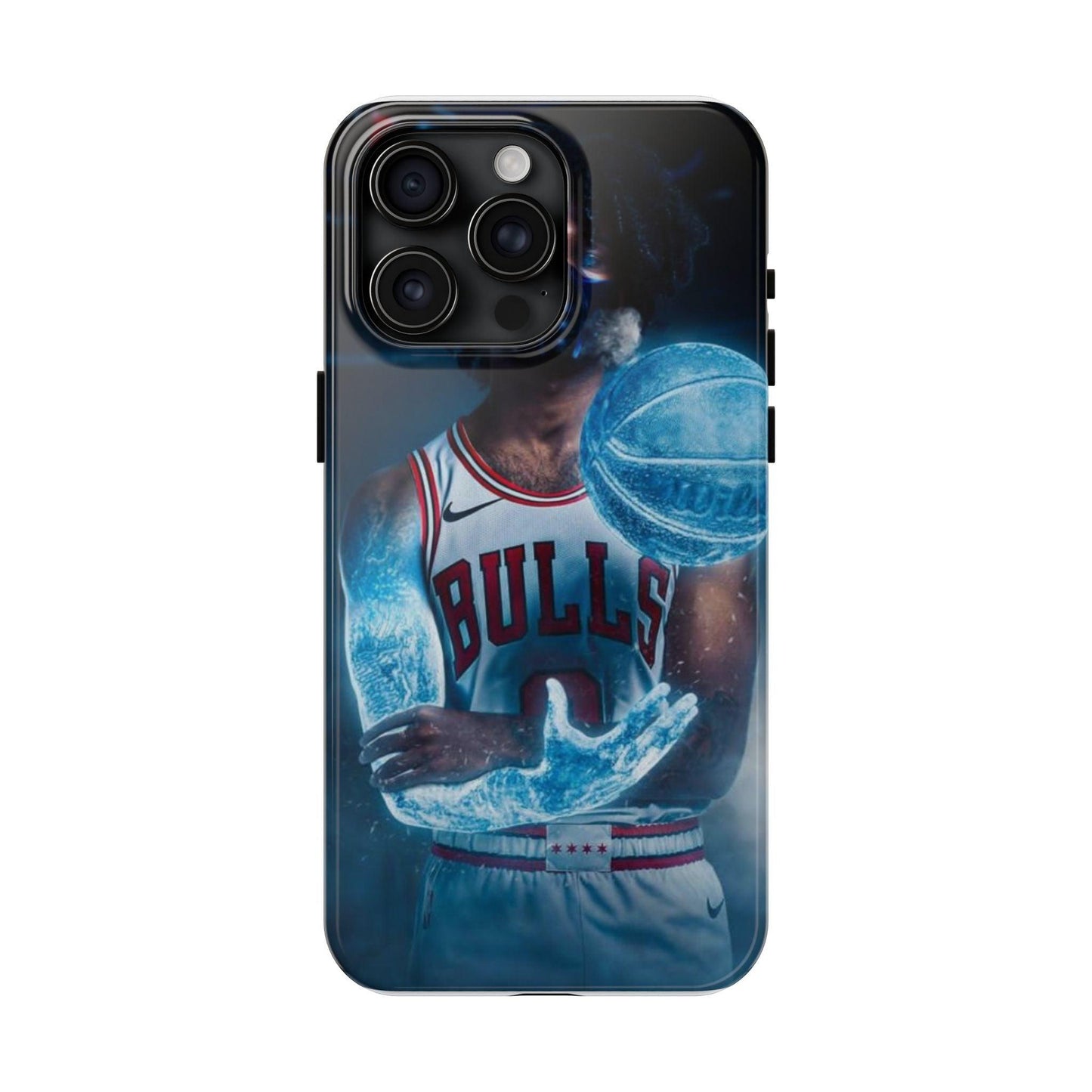 Coby White Chicago Bulls NBA Basketball Printed Tough Phone Case for iPhone & Samsung Galaxy - Dynamic Player Action Design