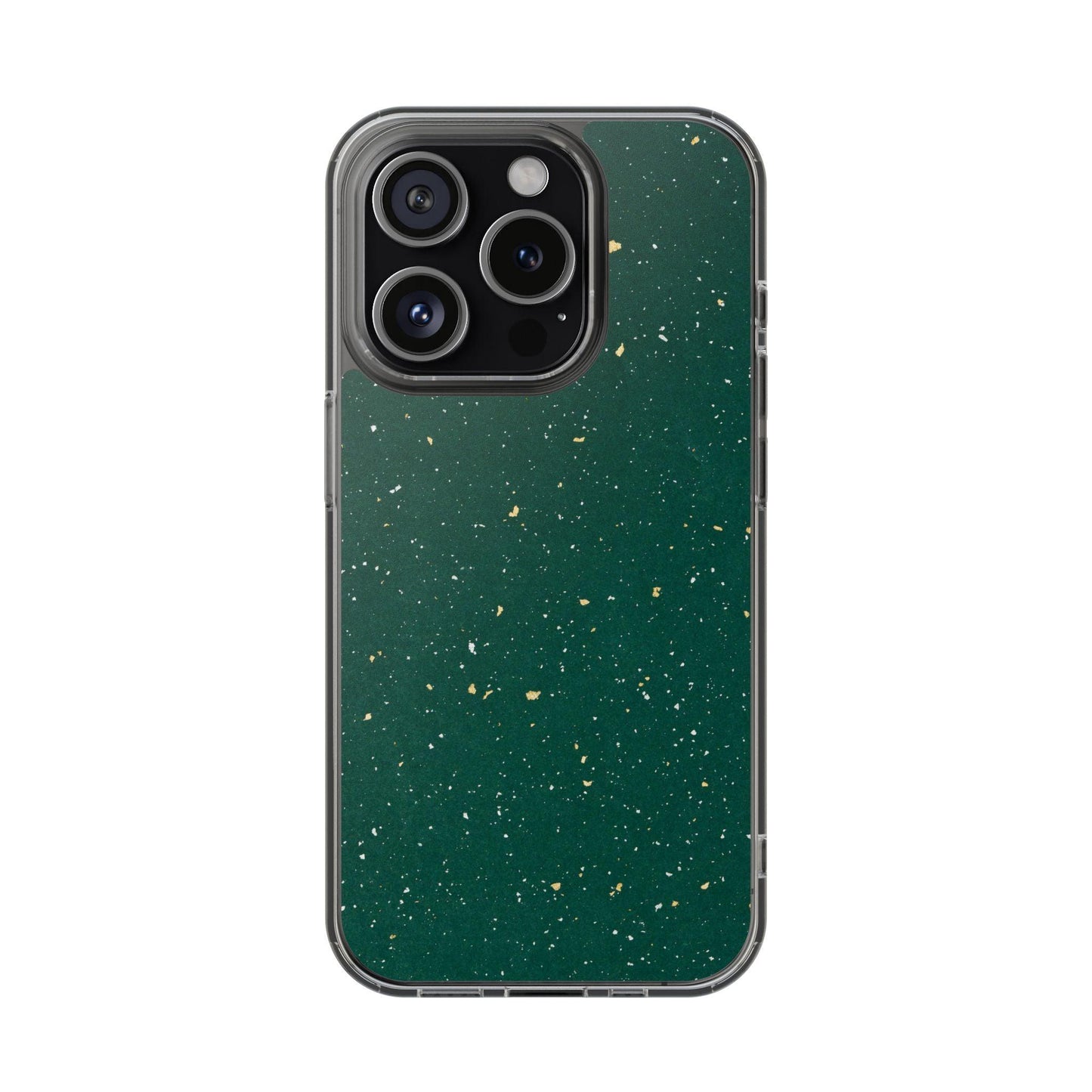 Clear Cases Green with Glitter