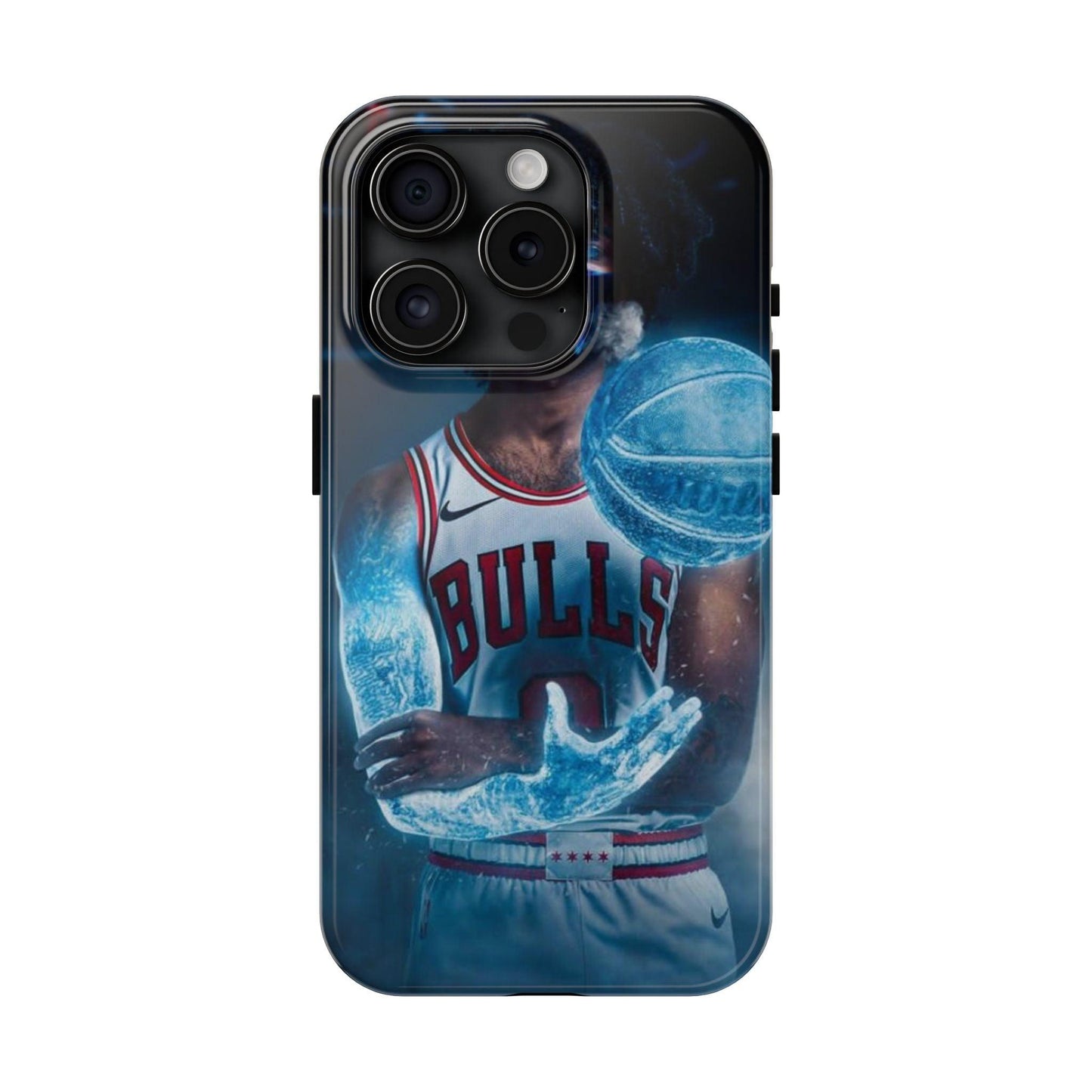 Coby White Chicago Bulls NBA Basketball Printed Tough Phone Case for iPhone & Samsung Galaxy - Dynamic Player Action Design
