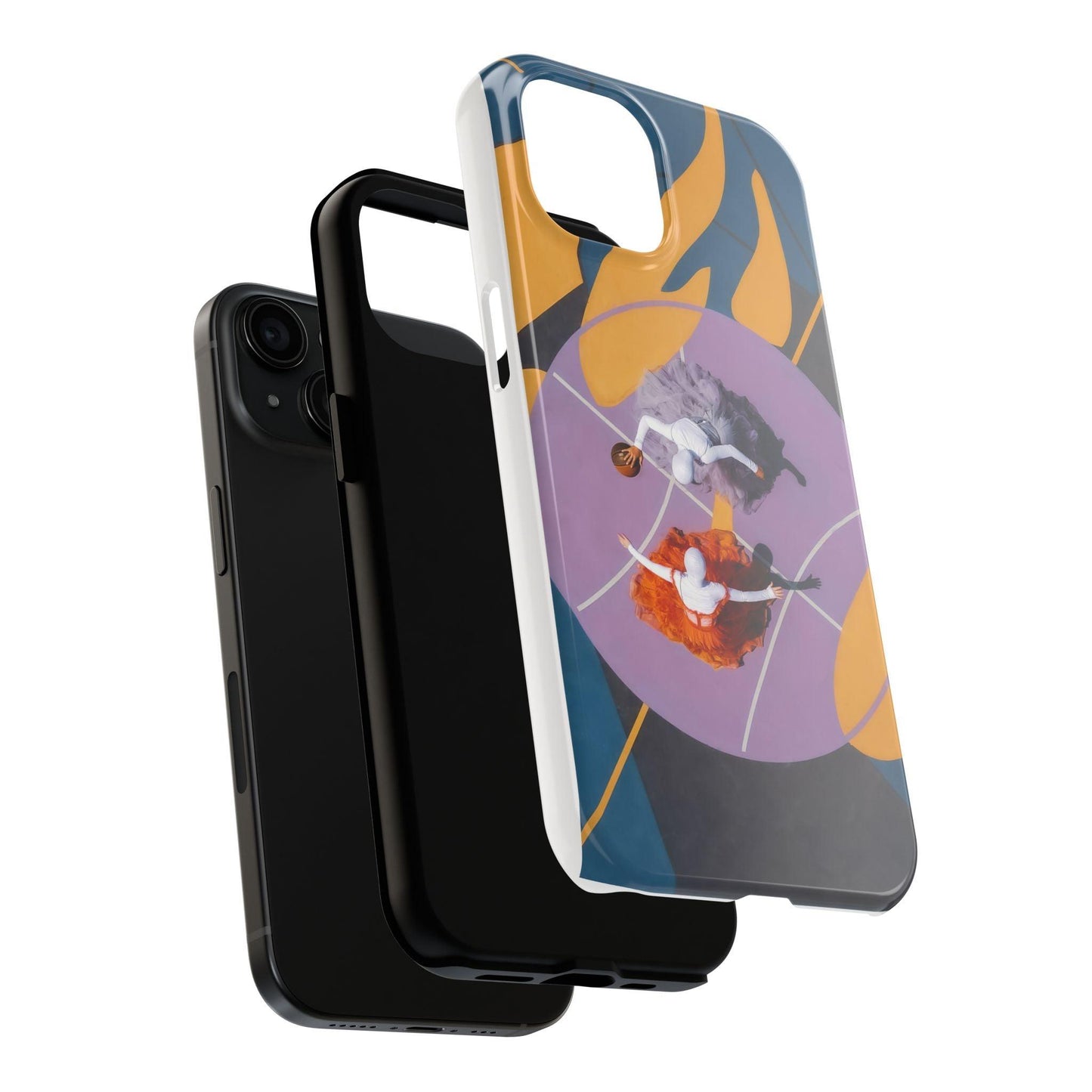 Two Womens Play basket ball Tough Phone Cases